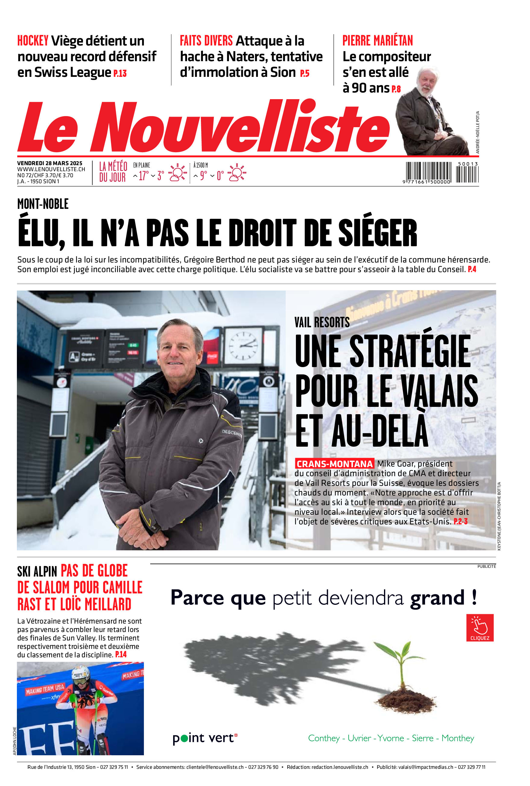 Vendredi 28 mars 2025 Vendredi 28 mars 2025