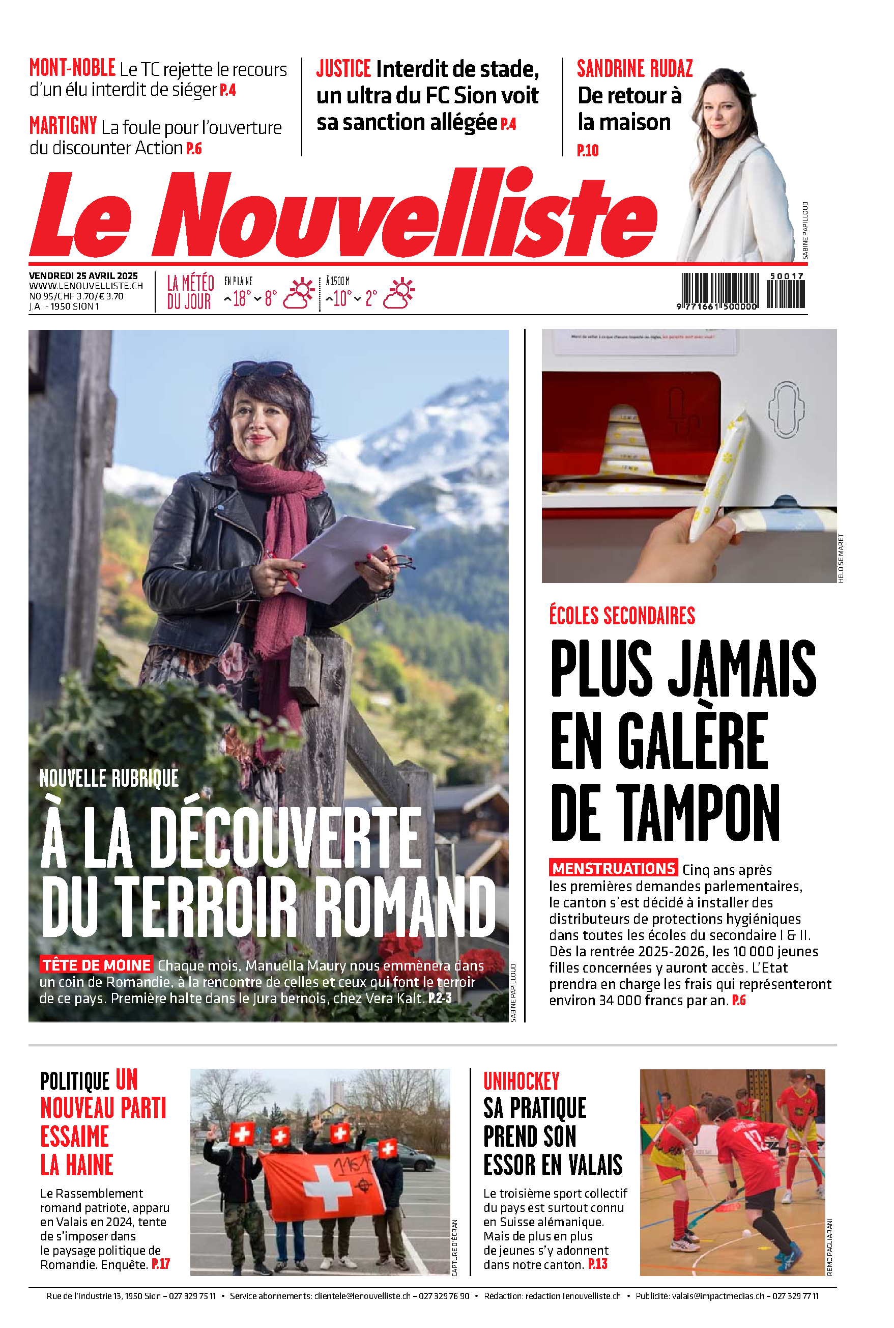 Vendredi 25 avril 2025 Vendredi 25 avril 2025