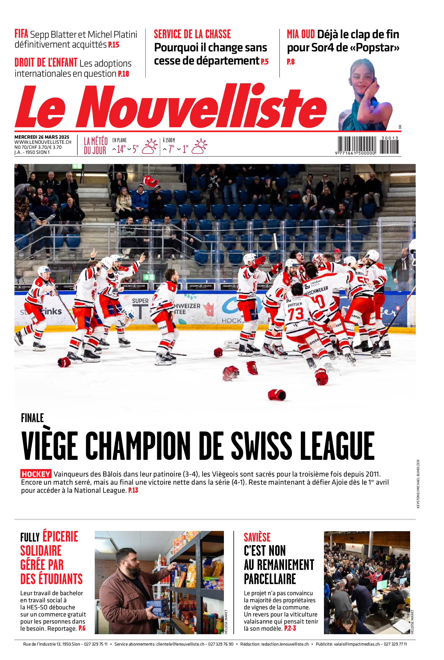 Mercredi 26 mars 2025 Mercredi 26 mars 2025