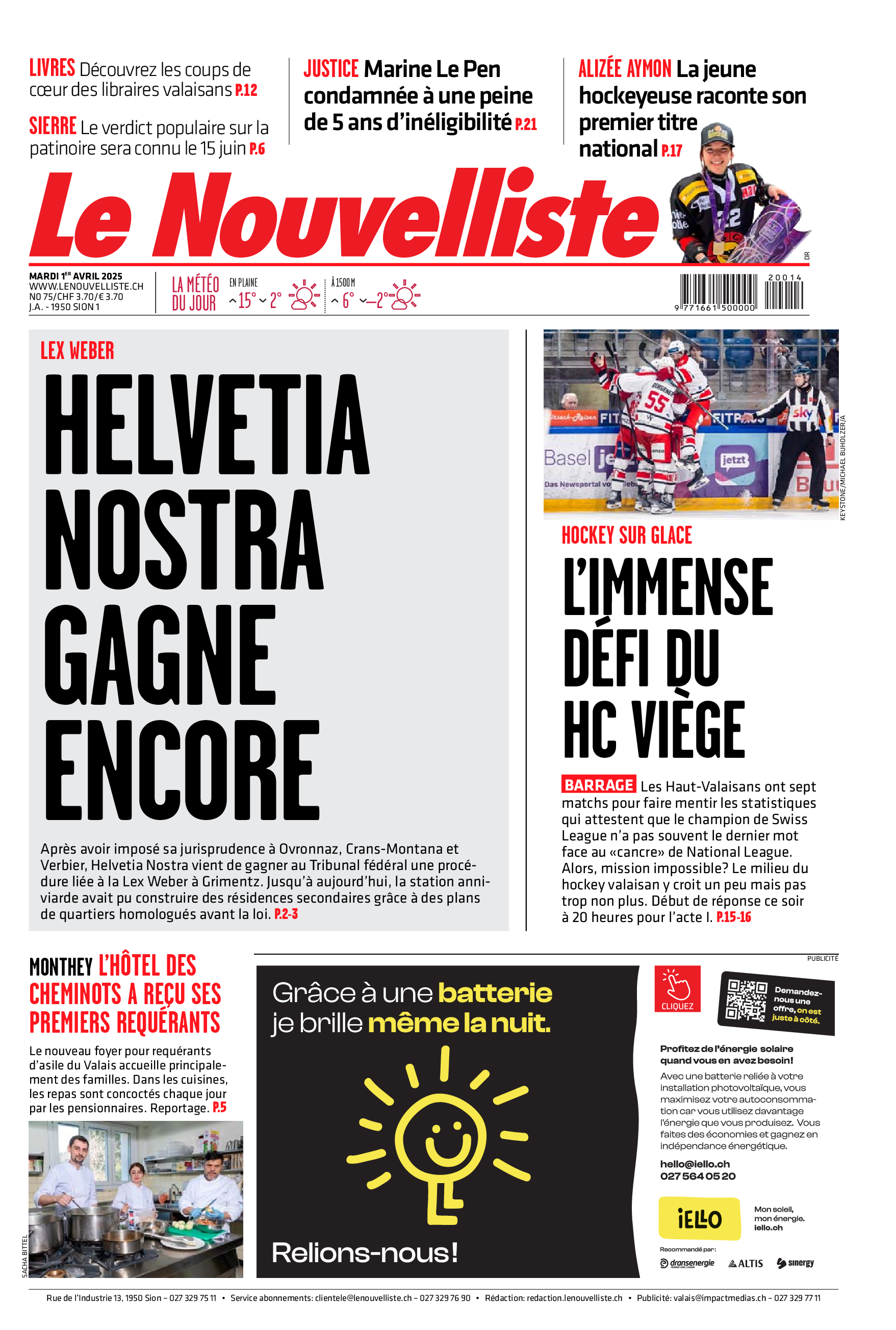 Mardi 1er avril 2025 Mardi 1er avril 2025