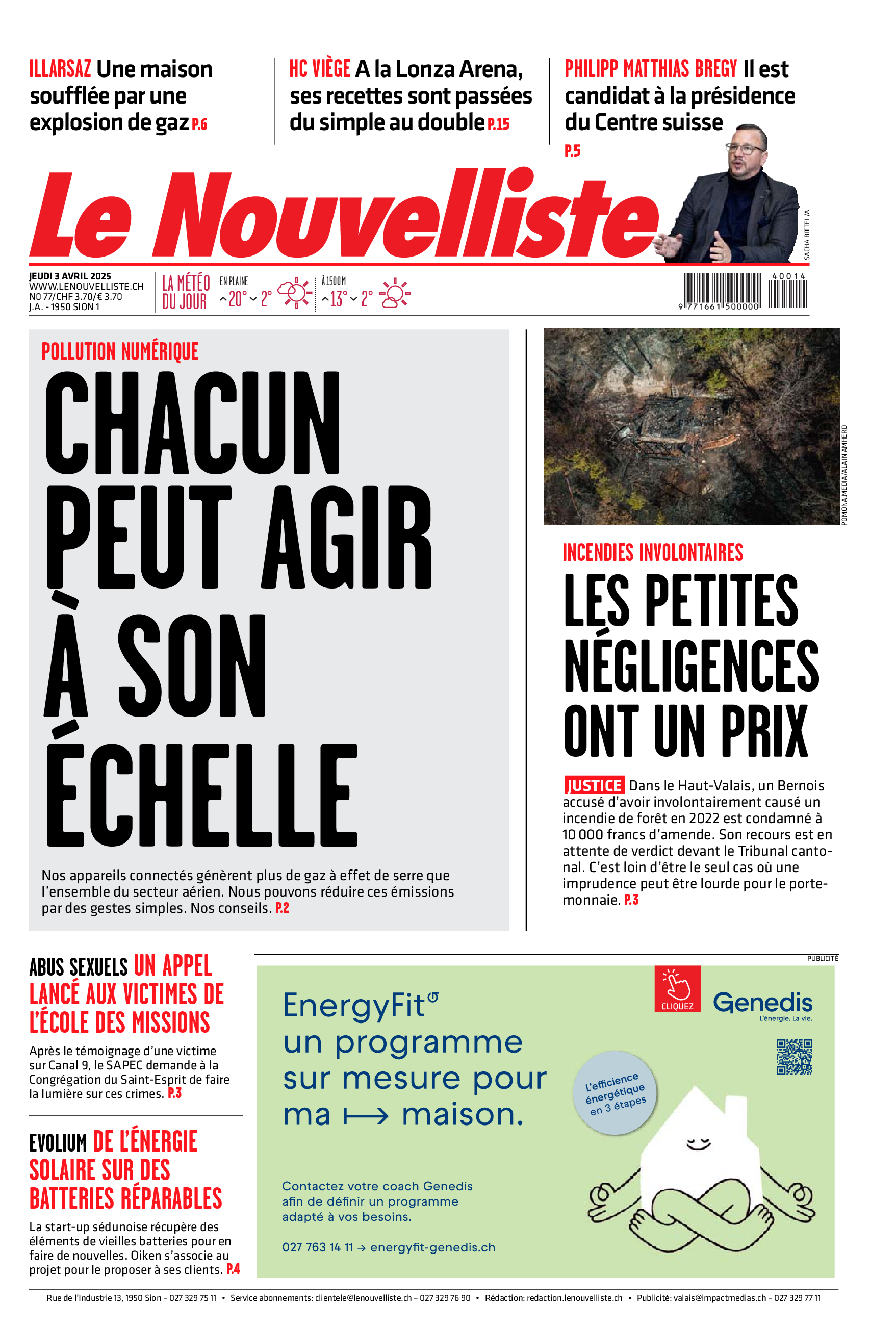 Jeudi 3 avril 2025 Jeudi 3 avril 2025