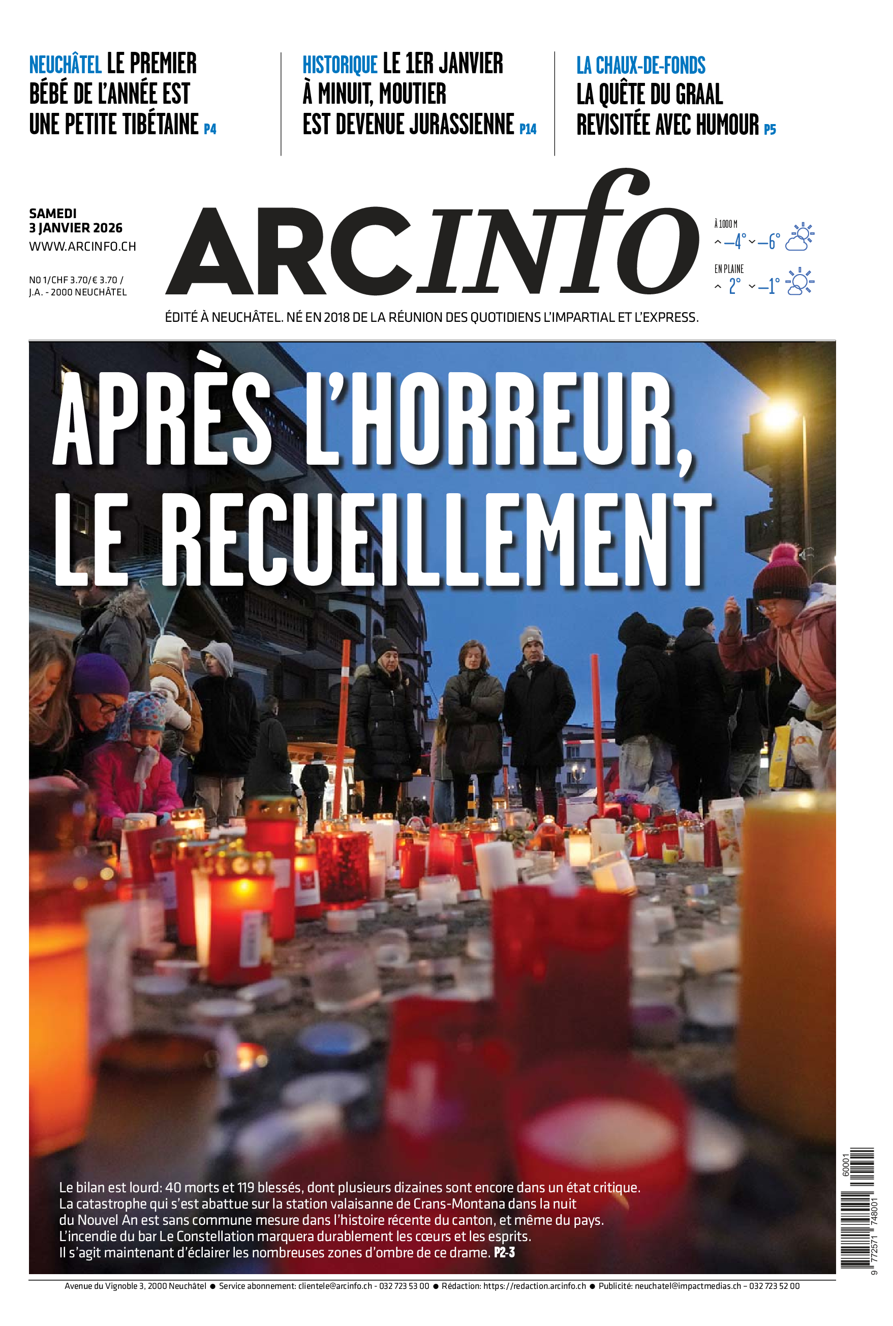  Samedi 3 janvier 2026