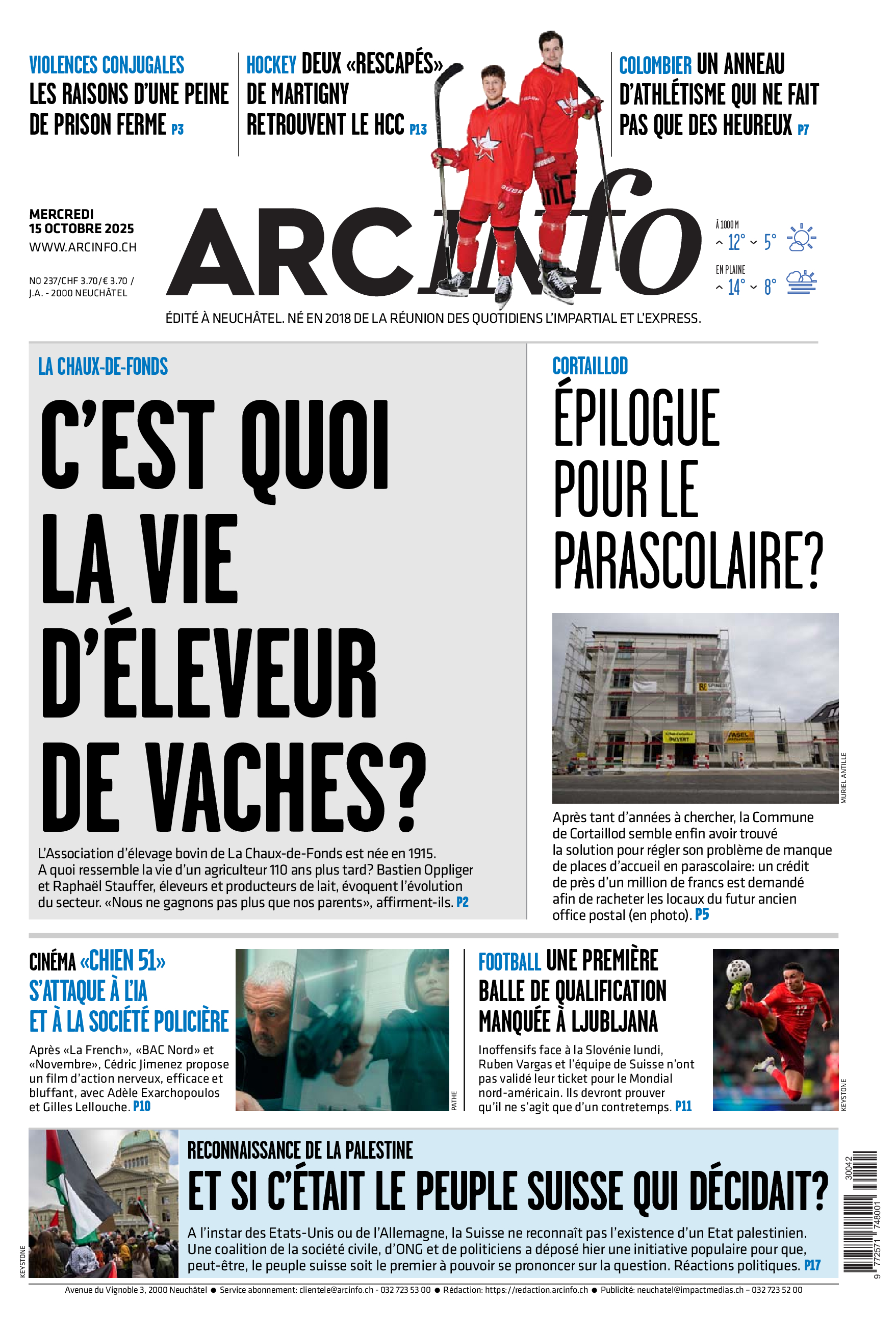 Mercredi 15 octobre 2025