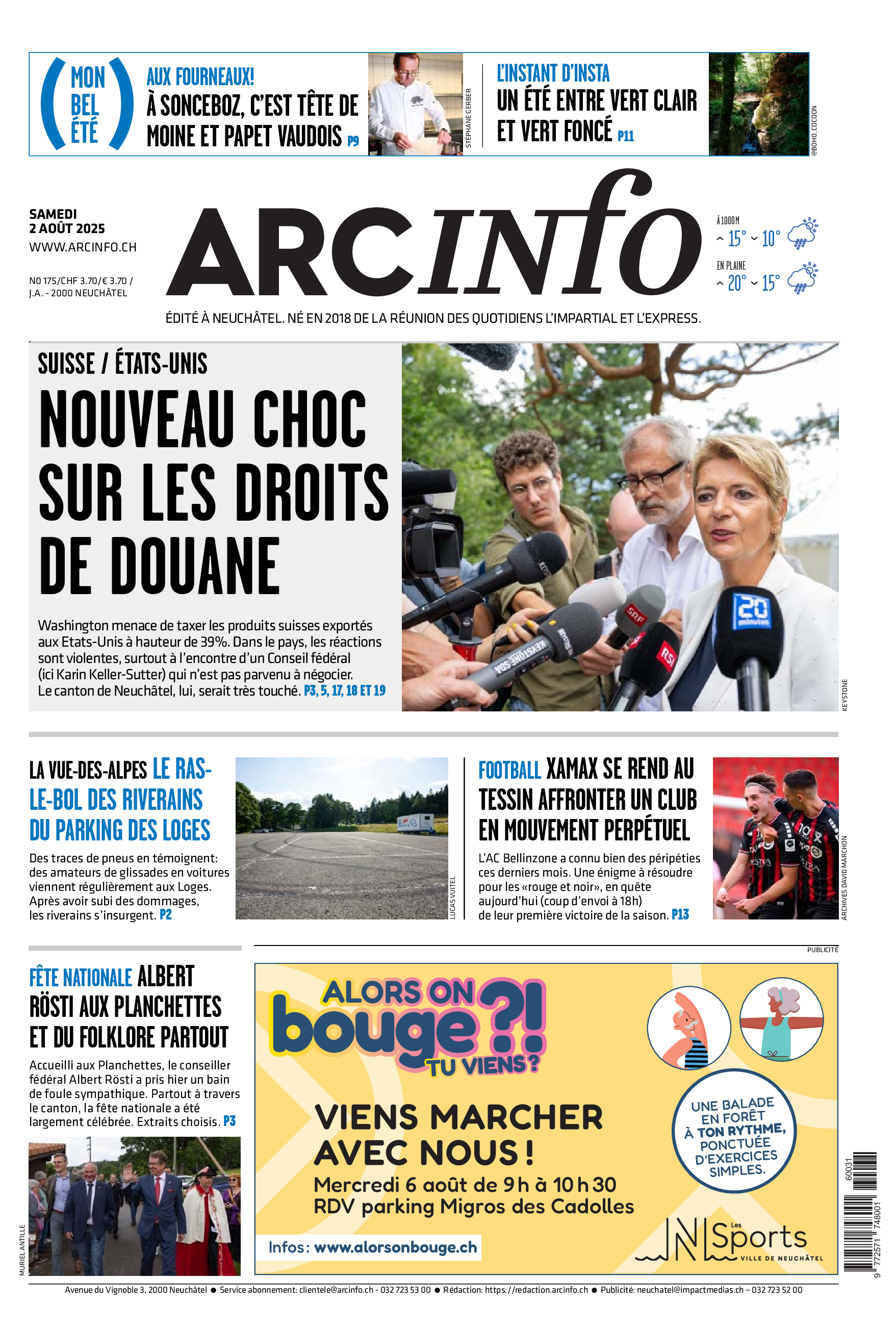 Samedi 2 août 2025