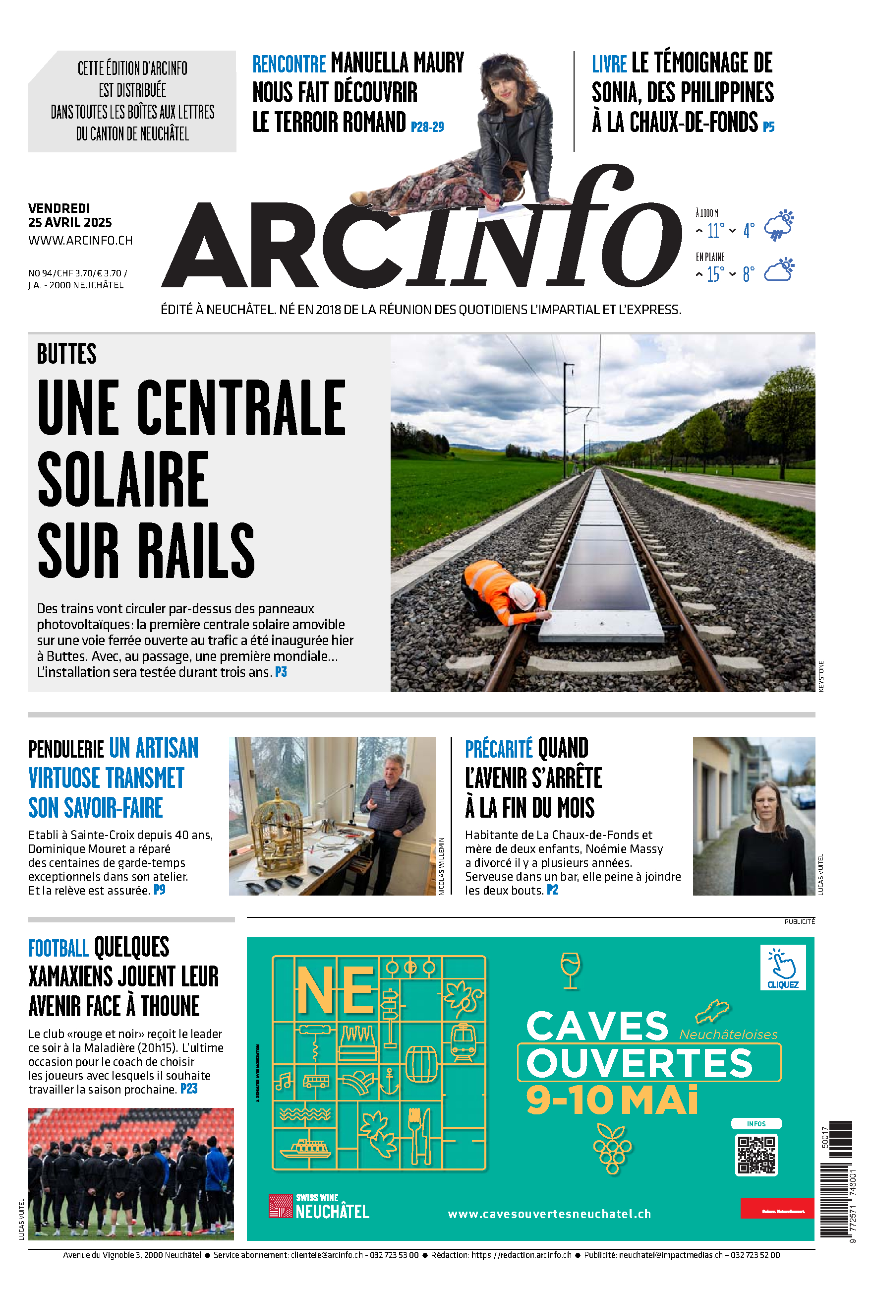 Vendredi 25 avril 2025 Vendredi 25 avril 2025