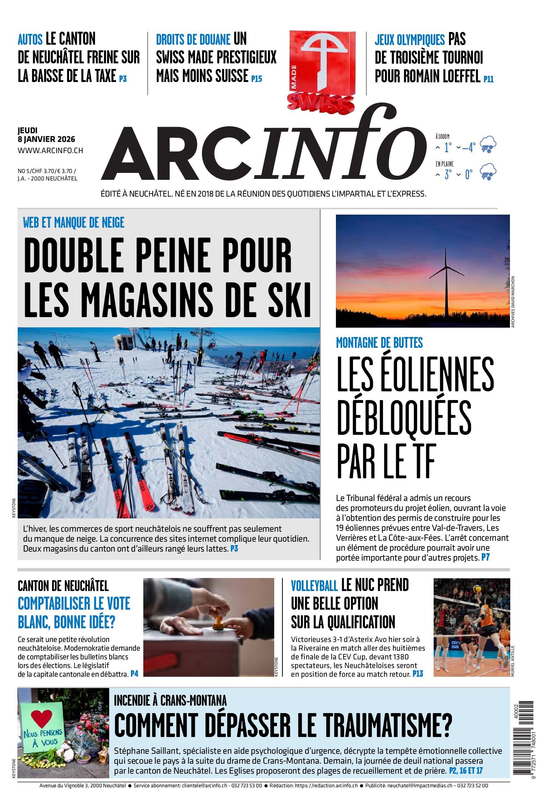  Jeudi 8 janvier 2026