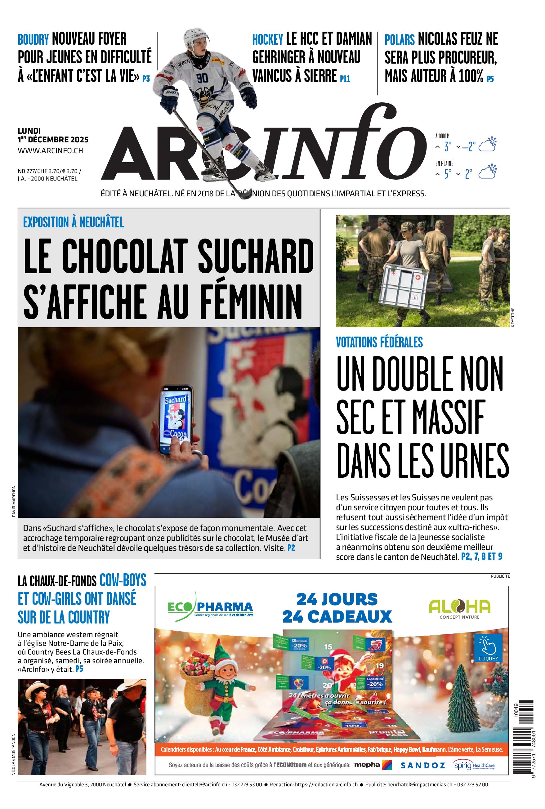  Lundi 1er décembre 2025