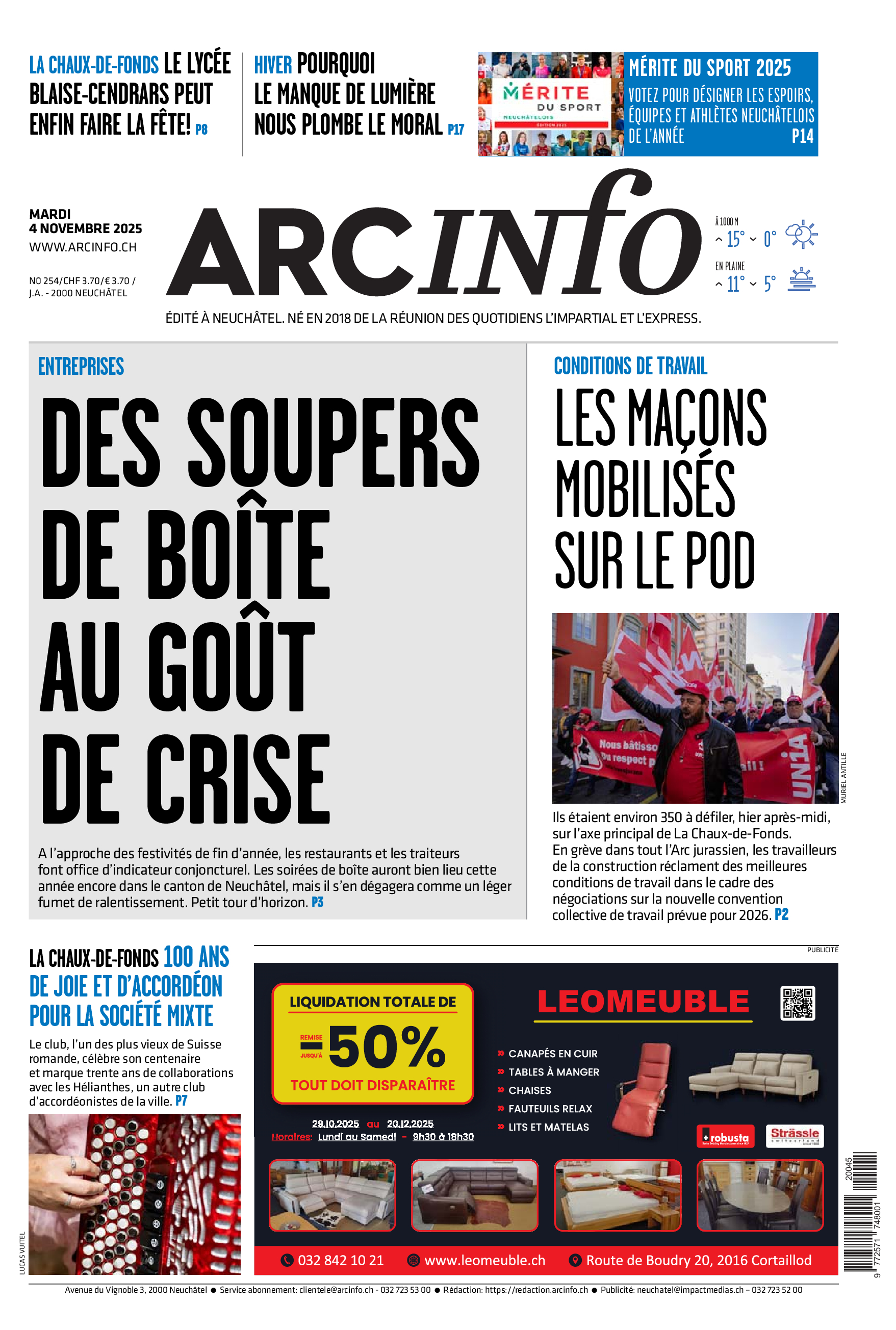  Mardi 4 novembre 2025