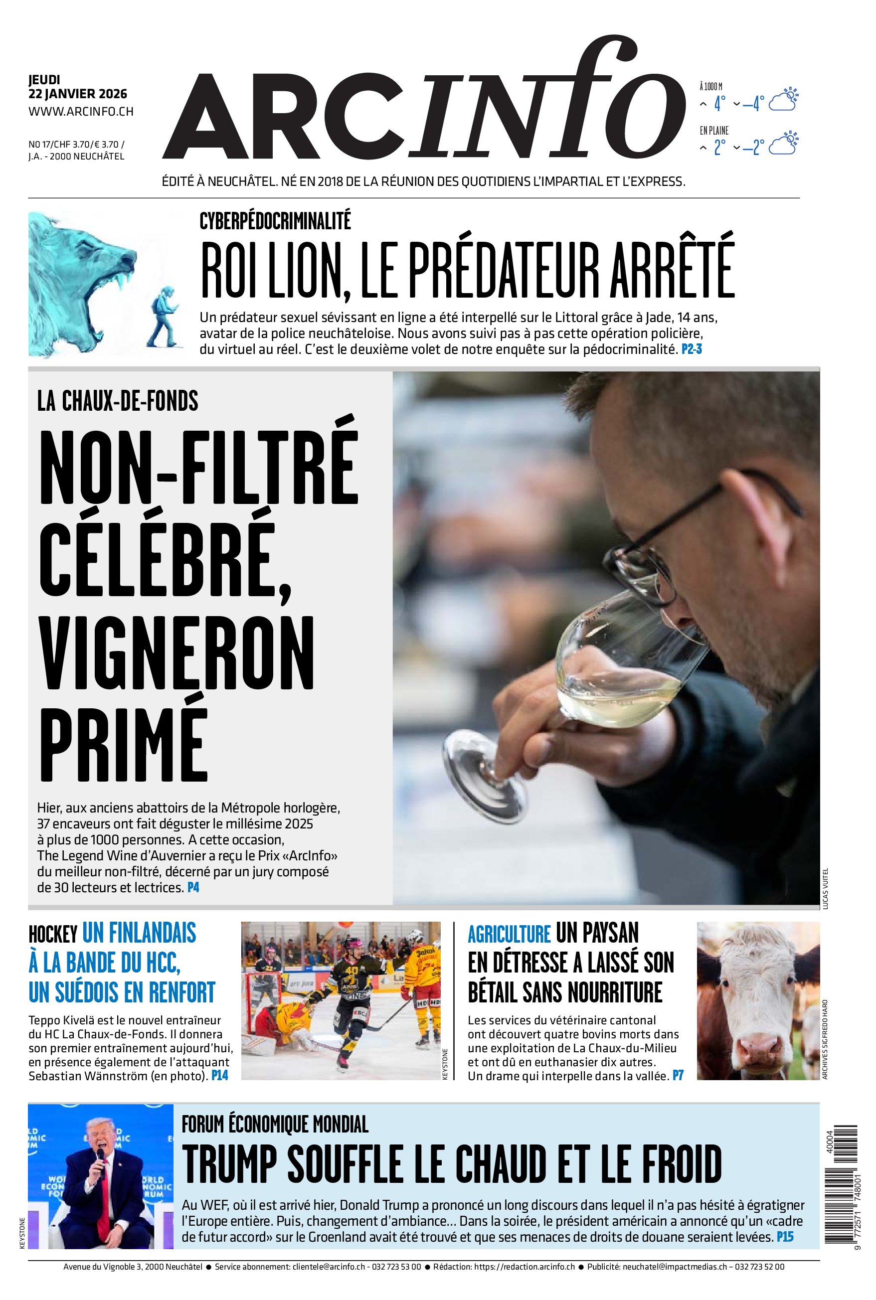  Jeudi 22 janvier 2026