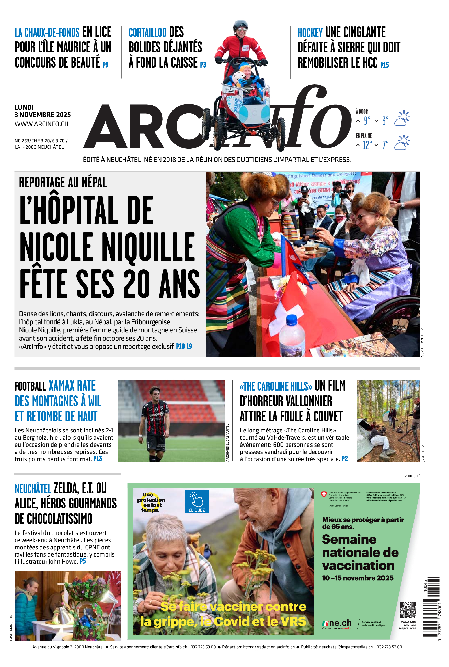  Lundi 3 novembre 2025