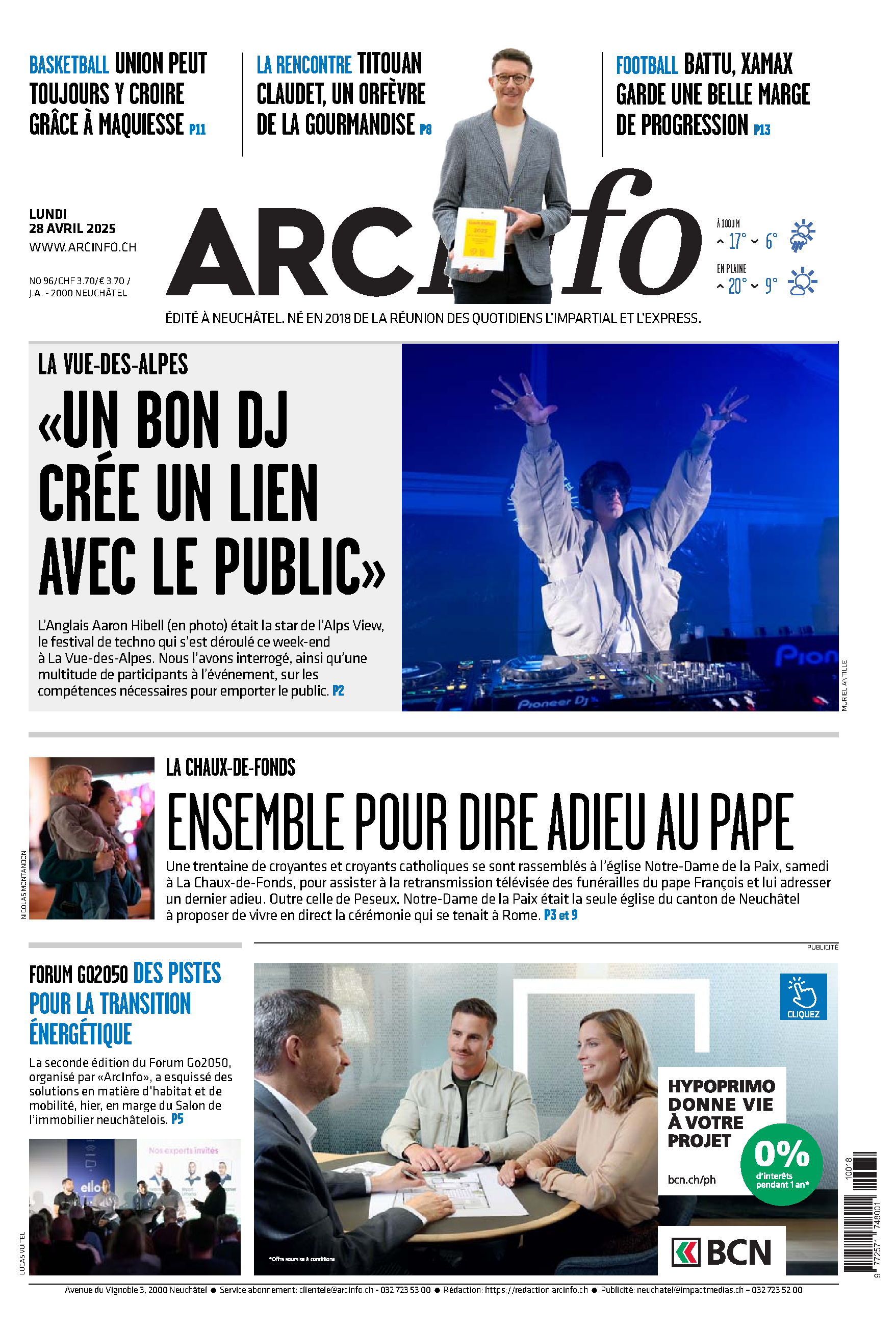 Lundi 28 avril 2025 Lundi 28 avril 2025