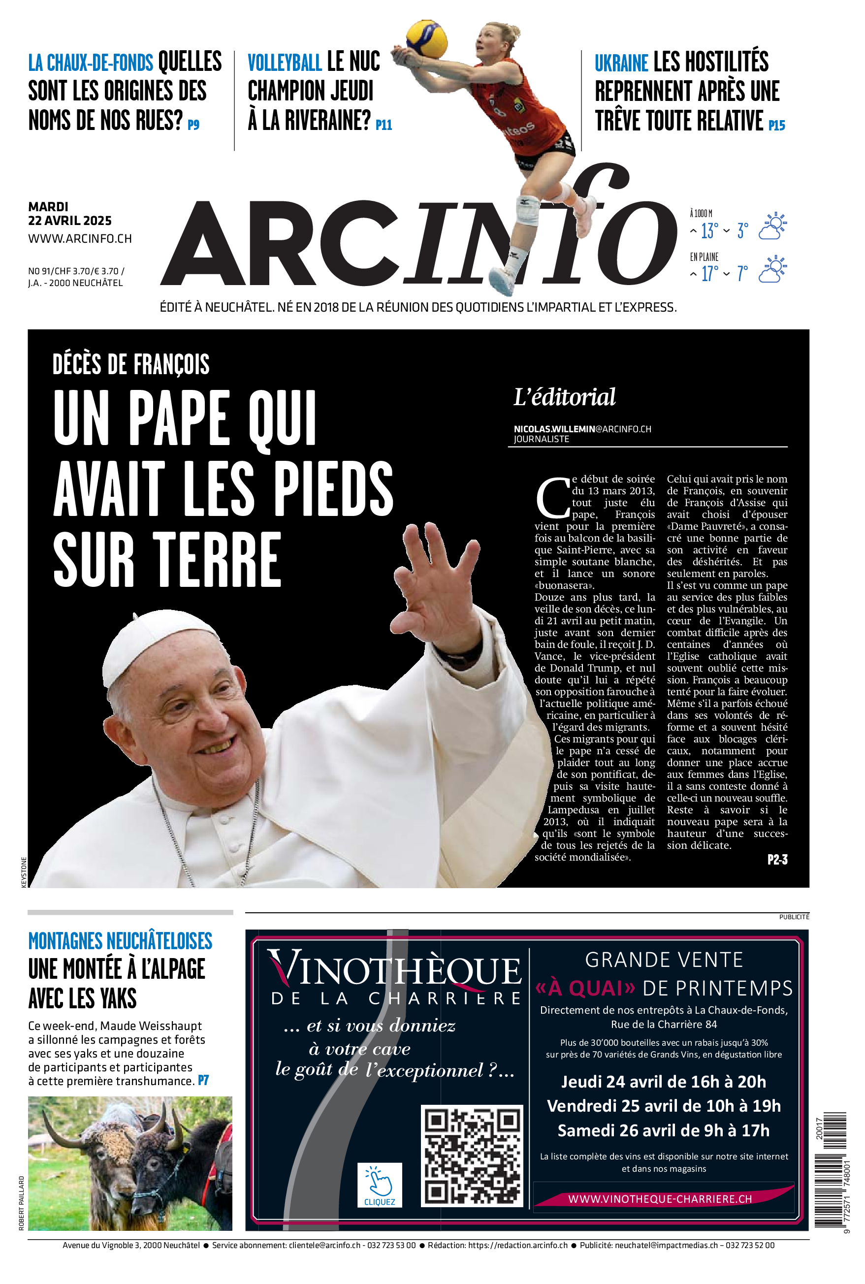 Mardi 22 avril 2025 Mardi 22 avril 2025
