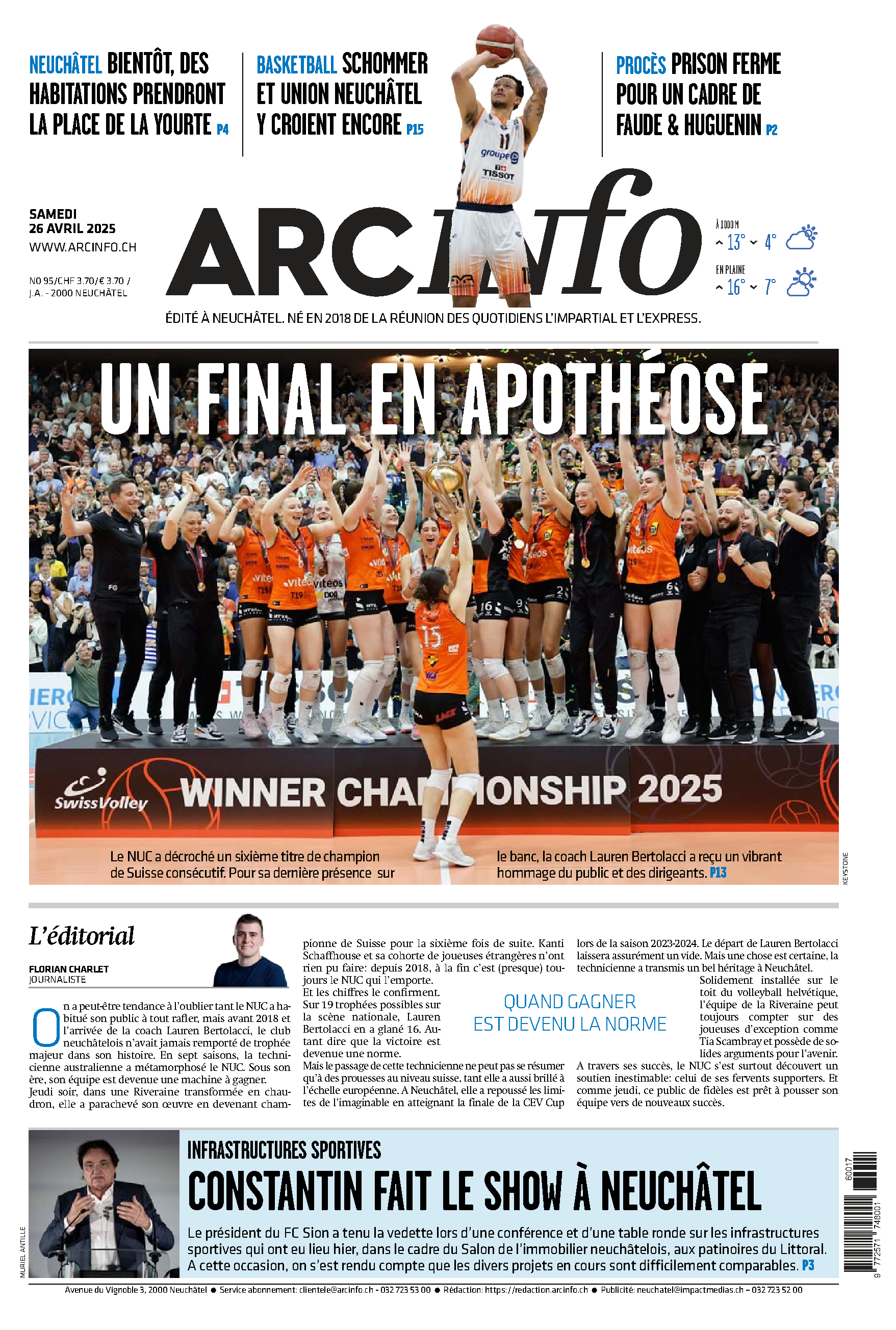 Samedi 26 avril 2025 Samedi 26 avril 2025