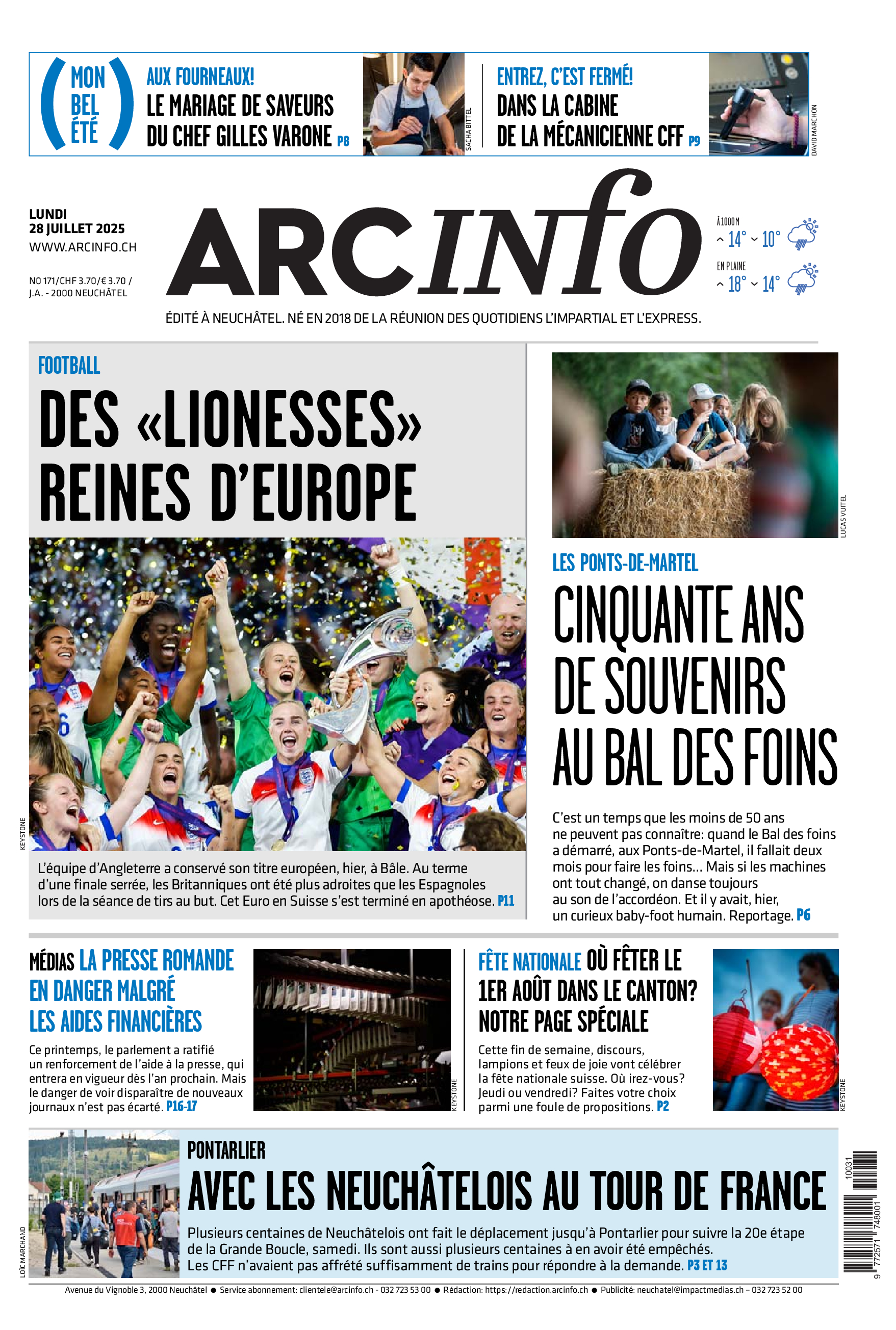 Lundi 28 juillet 2025
