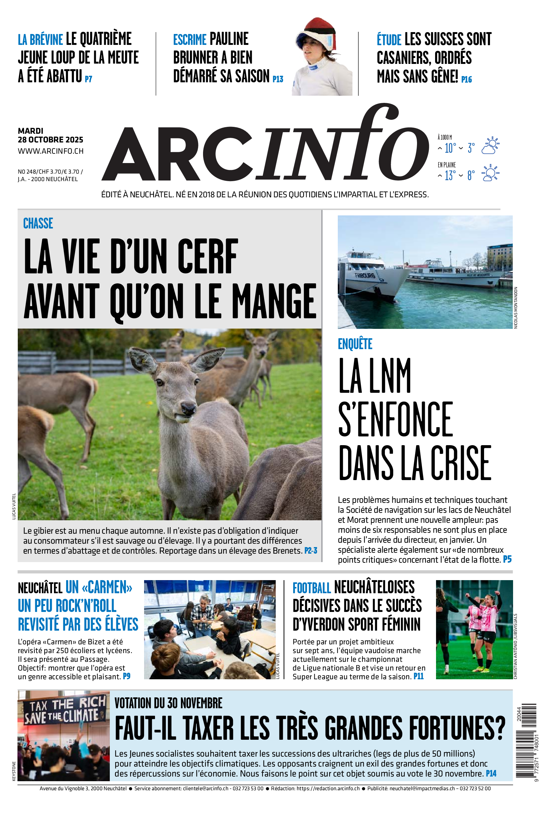 Mardi 28 octobre 2025