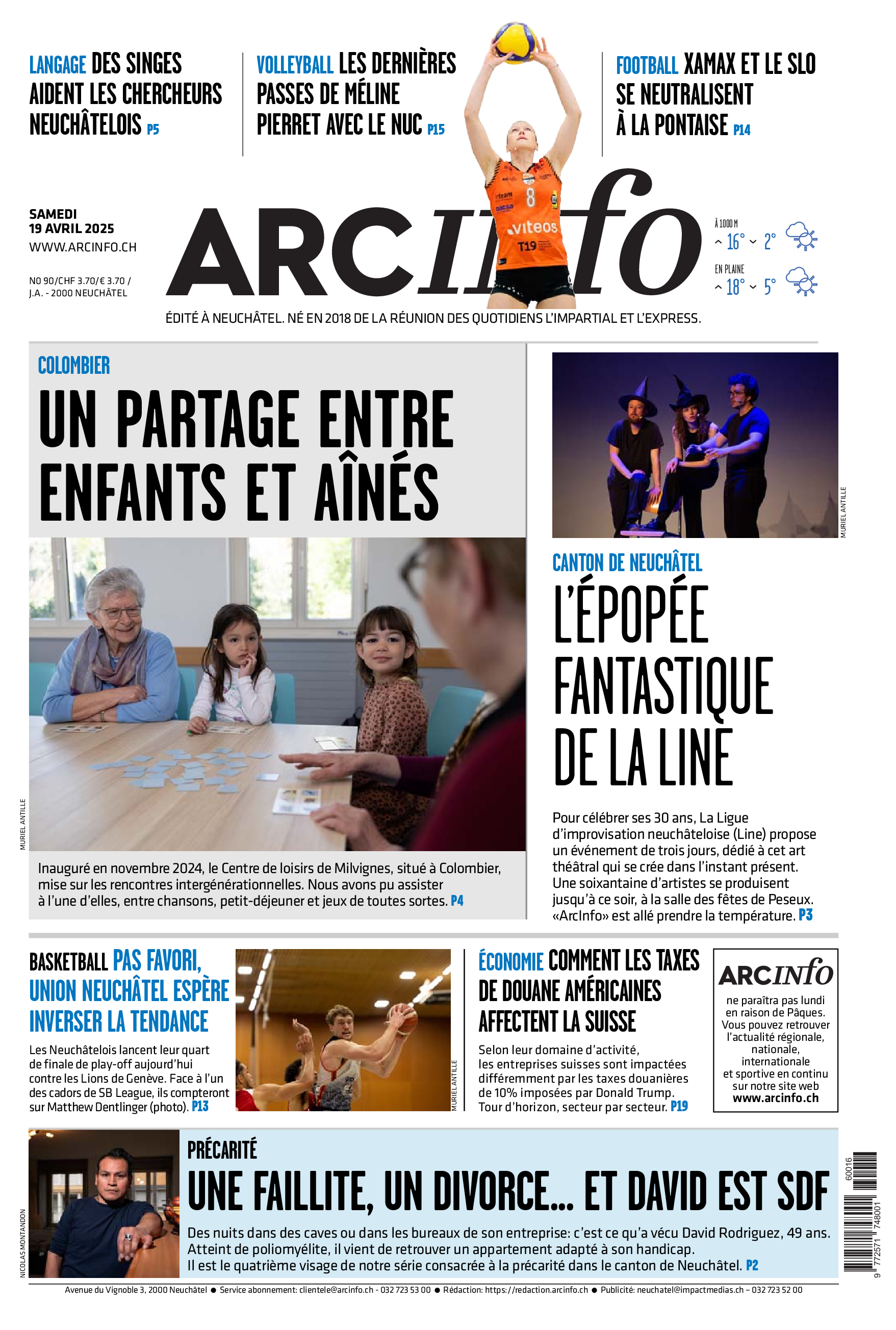 Samedi 19 avril 2025 Samedi 19 avril 2025