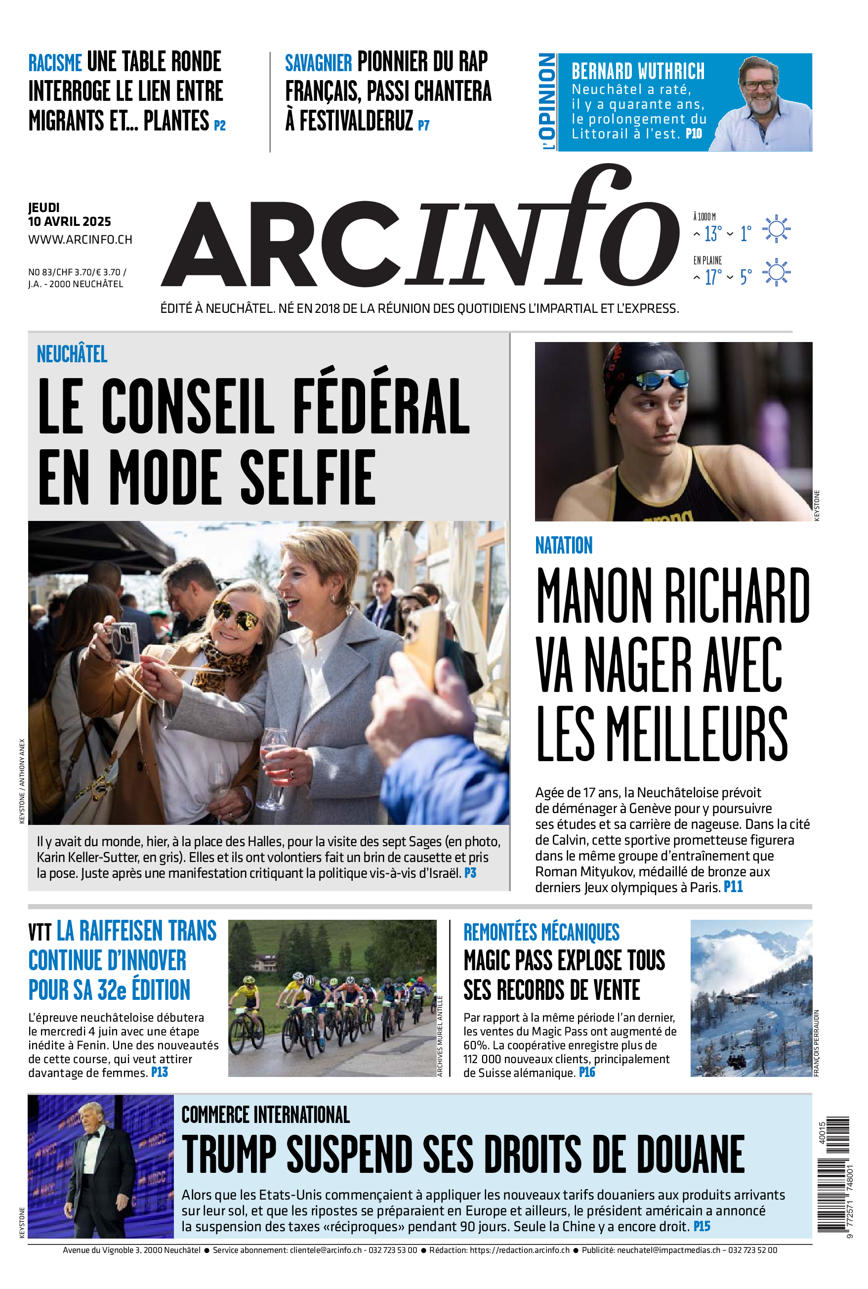 Jeudi 10 avril 2025 Jeudi 10 avril 2025